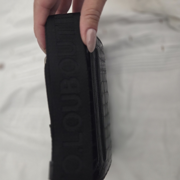 Christian Louboutin Black Croc-Embossed Women's Bag - Picture 4 of 16